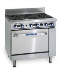 Special Offer:IMPERIAL IR6 6 BURNER COOKER WITH OVEN ON CASTORS NAT GAS 59KW